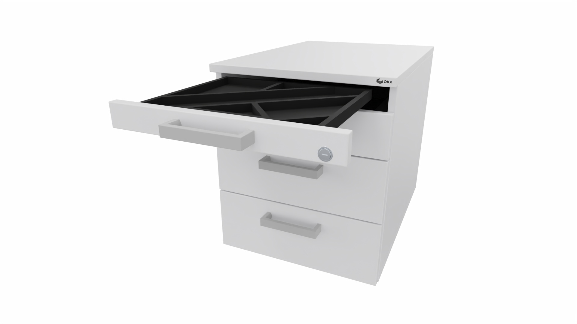 OKA FlexLine Rollcontainer 9HE aufschlagende Front – Bild 2